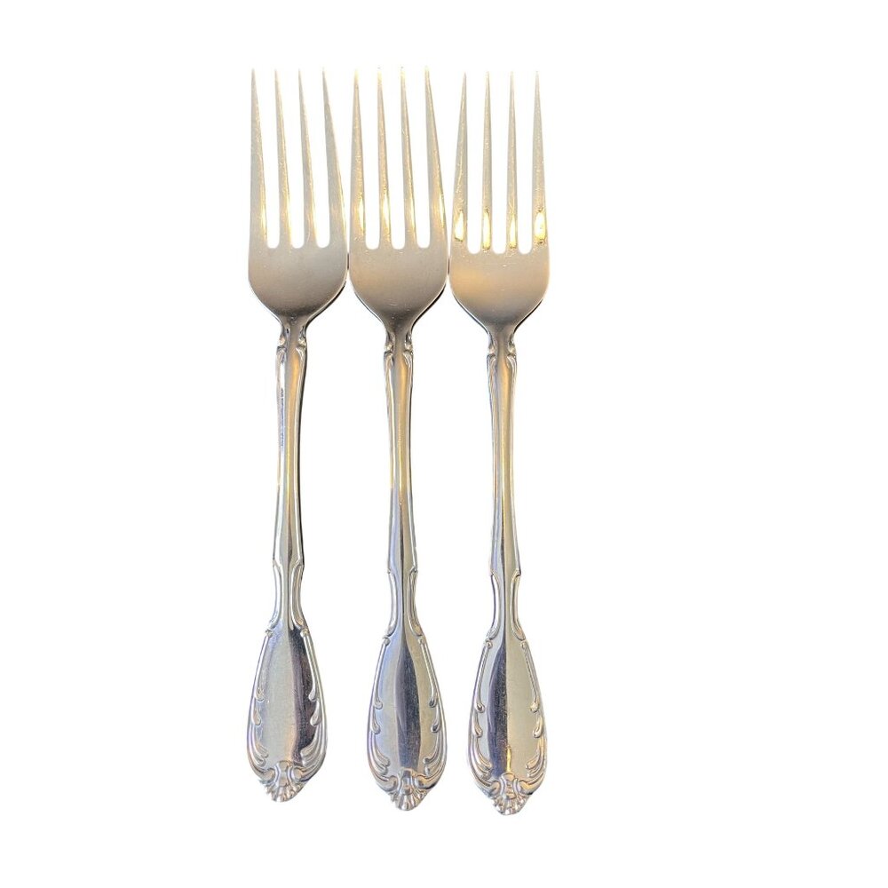 Noritake Serenade 18/8 Stainless Meat Forks 8-1/2" Set of 3